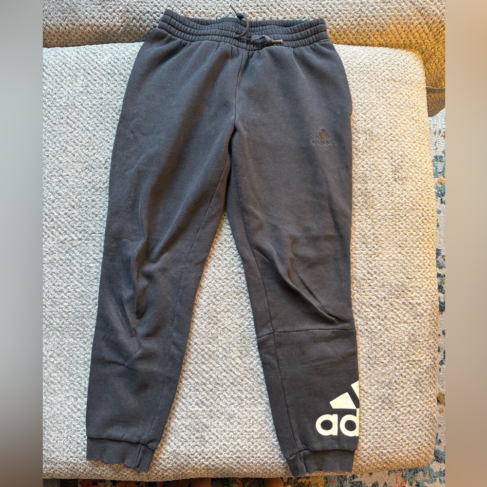 Adidas Black Sweatpants Joggers with Logo